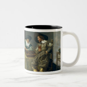 The Game von Backgammon Zweifarbige Tasse