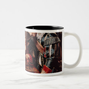 The Game von Backgammon Zweifarbige Tasse
