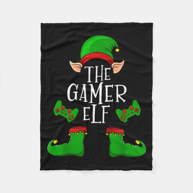 The Gamer Elf Christmas Matching  Fleecedecke (Vorderseite)