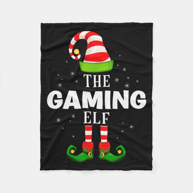 The Gaming Elf Christmas Pjs Matching Pajama  Fleecedecke (Vorderseite)