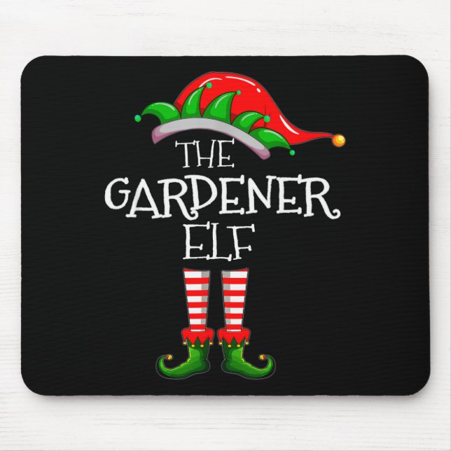 The Gardener Elf Matching Family Group Christmas P Mousepad (Vorne)