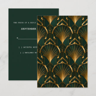 The Gatsby Wedding RSVP Card Karte