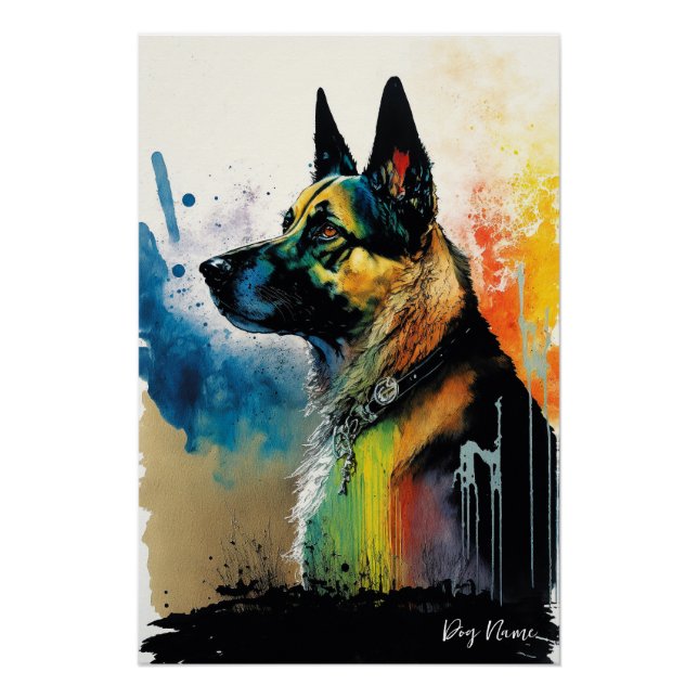 The German Shepherd Dog - Composition 001 Poster (Vorderseite)