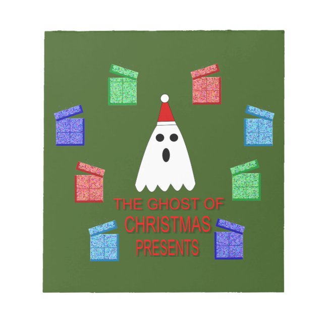The Ghost of Christmas Presents Funny Notizblock (Vorderseite)