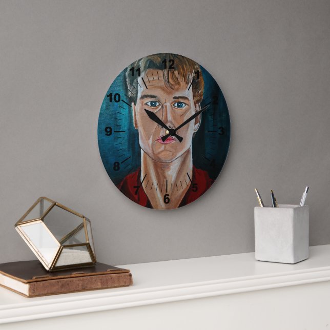 The Ghost Painting by Alfred Fox Große Wanduhr (Büro)