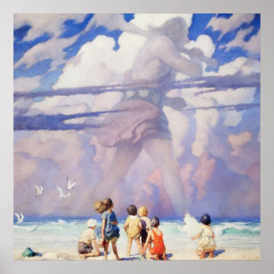 The Giant Fairy Art by NC Wyeth Poster