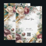 The Gilded Secret Garden Floral Glam Wedding Einladung<br><div class="desc">Thank You Card. Check out other items in this matching suite.</div>