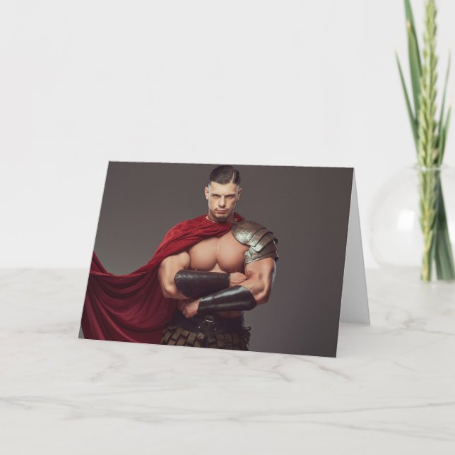 The Gladiator Gay Greetings Card Karte (Vorderseite)
