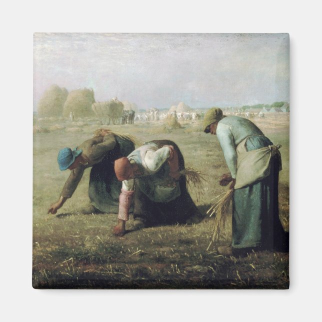 The Gleaners, Jean-Francois Millet, 1857 Magnet (Vorne)