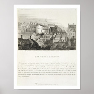 The Globe-Theater, c.1647, veröffentlicht von Poster
