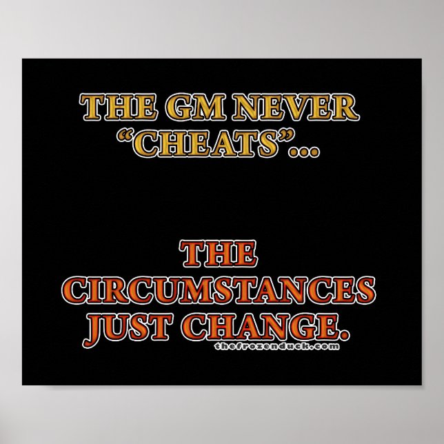 The GM Never Cheats Poster (Vorne)