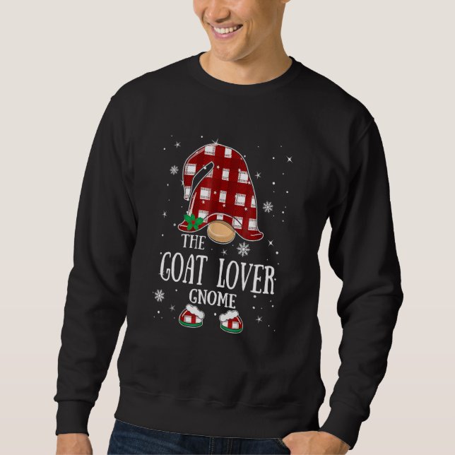 The Goat  Gnome Cute Christmas Farmer Sweatshirt (Vorderseite)