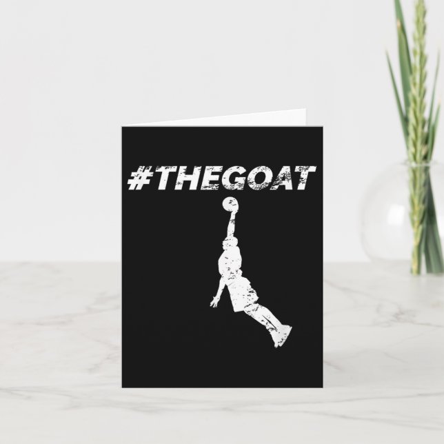 The Goat Greatest Of All Time Basketball Motivatio Karte (Vorderseite)