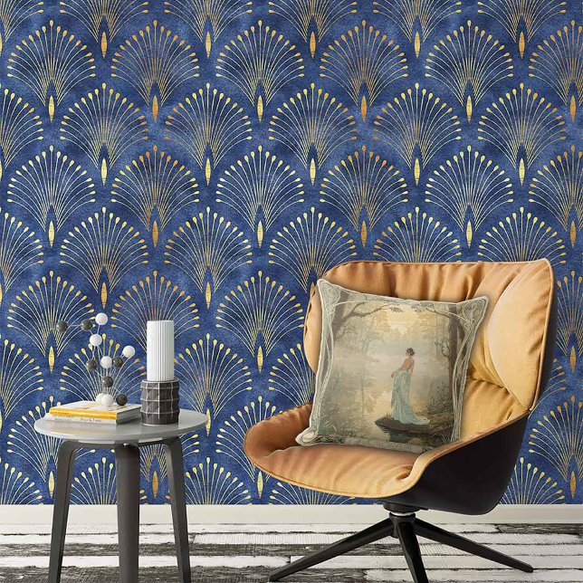 The Golden Age of Grace Art Nouveau  Kissen (Von Creator hochgeladen)