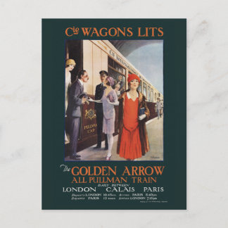 The Golden Arrow Vintage Poster 1925 Postkarte
