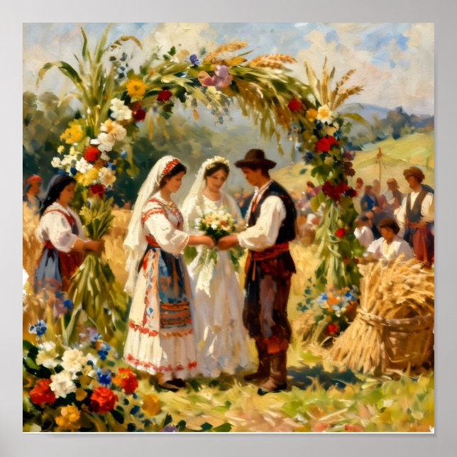 The Golden Harvest Wedding Poster (Vorne)