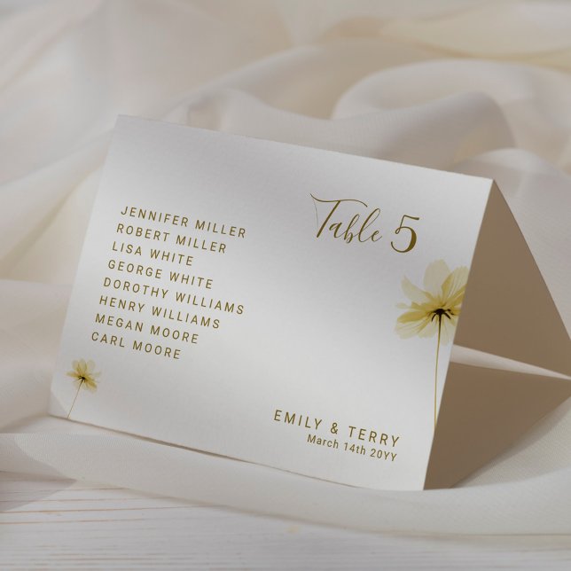 The Golden Hour Grace Foto & Floral Wedding Tischnummer (Von Creator hochgeladen)