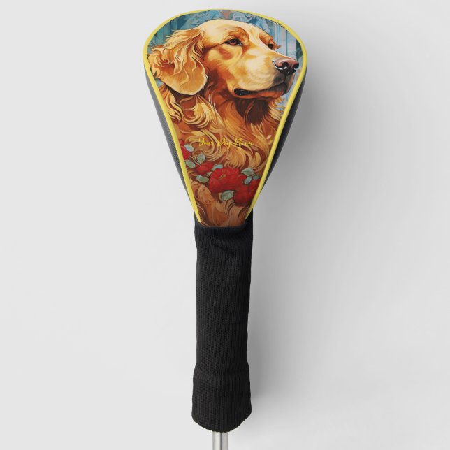 The Golden Retriever Dog 002 - Natalia Mucha Golf Headcover (Vorderseite)
