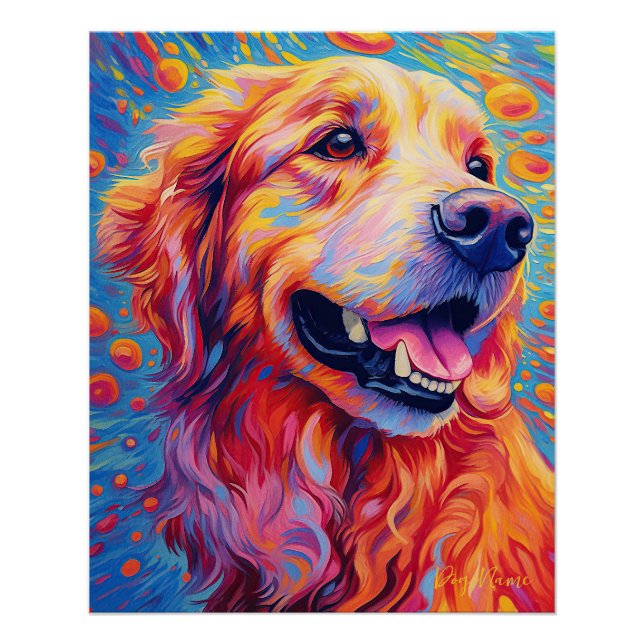 The Golden Retriever Dog 004 - Zetton Ziana Poster (Vorderseite)