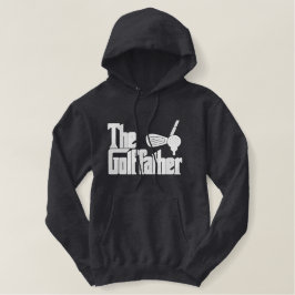 The golffather" Fun Golf Quote Golf Papa Bestickter Hoodie