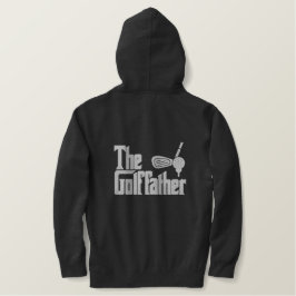 The golffather" Fun Golf Quote Golf Papa Bestickter Hoodie