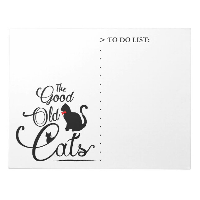 The Good Old Cats Logotyp Notizblock (Vorderseite)