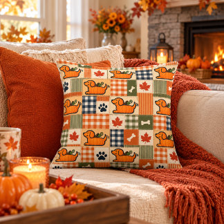 The Goodog™ Kürbis Herbst Patchwork Kissen