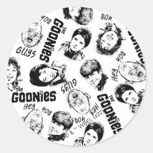The Goonies Characters Pattern Runder Aufkleber