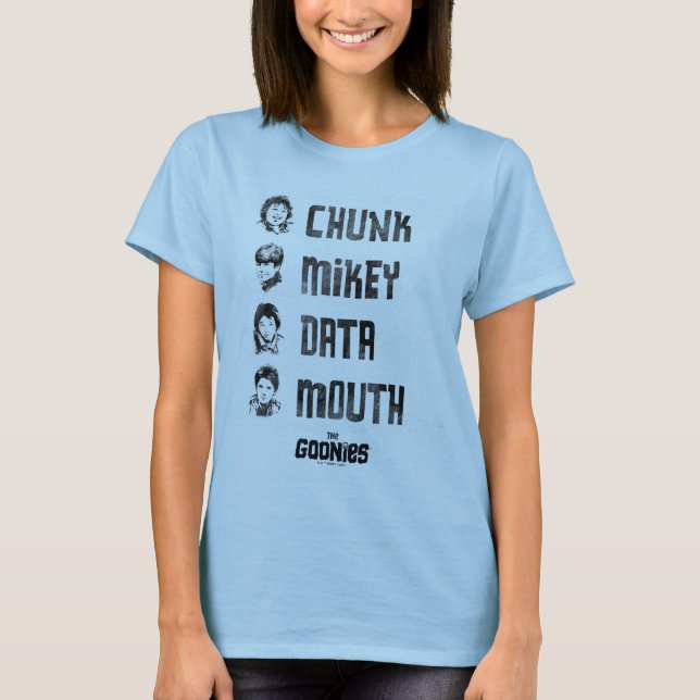 The Goonies | Chunk, Mikey, Data, Mouth T-Shirt (Vorderseite)