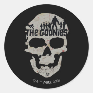 The Goonies Skull Silhouette Graphic Runder Aufkleber