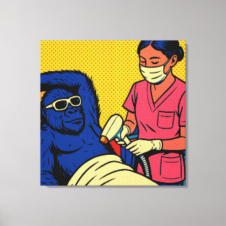  The Gorilla Who Goes to the Hair Removal Salon Leinwanddruck