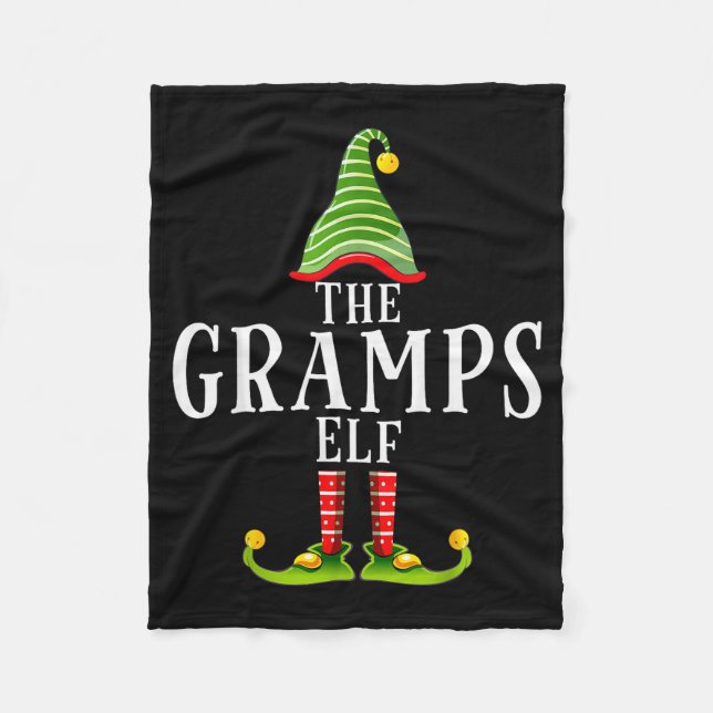The Gramps Elf Funny Matching Pajama Xmas  Fleecedecke (Vorderseite)