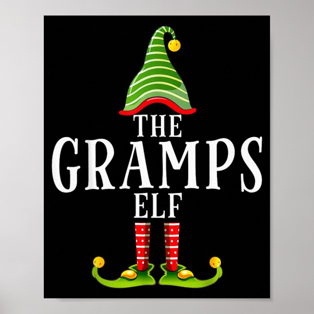 The Gramps Elf Funny Matching Pajama Xmas  Poster (Vorne)
