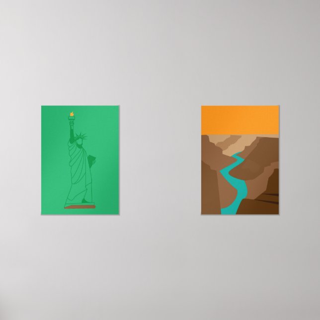 The Grand Canyon and Statue of Liberty (Recto)