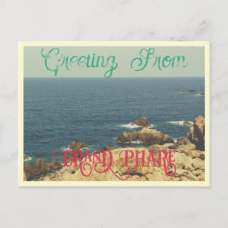 The Grand Phare beach shore line Jijel, Algeria Postkarte