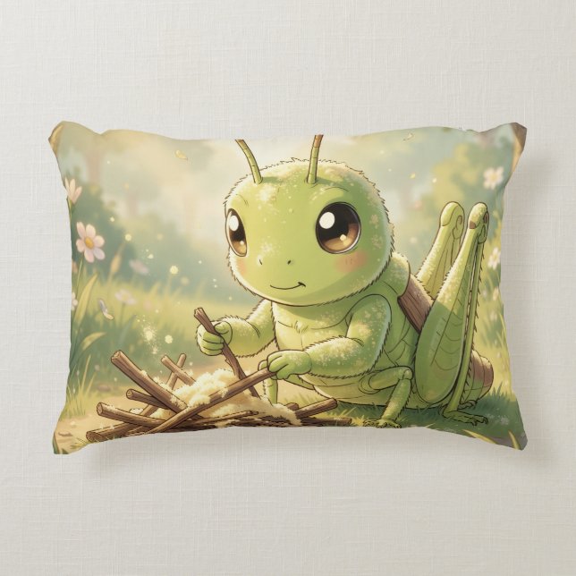 The Grasshopper and the Nectar Artwork Dekokissen (Vorderseite)