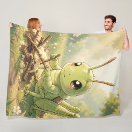 The Grasshopper and the Nectar Artwork Fleecedecke