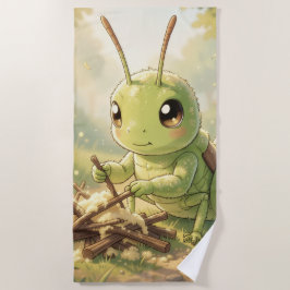 The Grasshopper and the Nectar Artwork Strandtuch