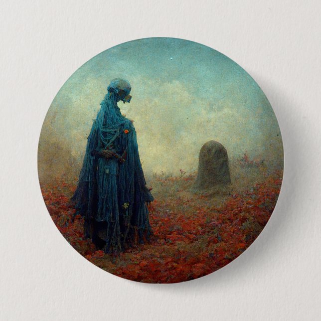 The Grave Surreal Sci-Fi Fantasy Alien Button (Vorderseite)