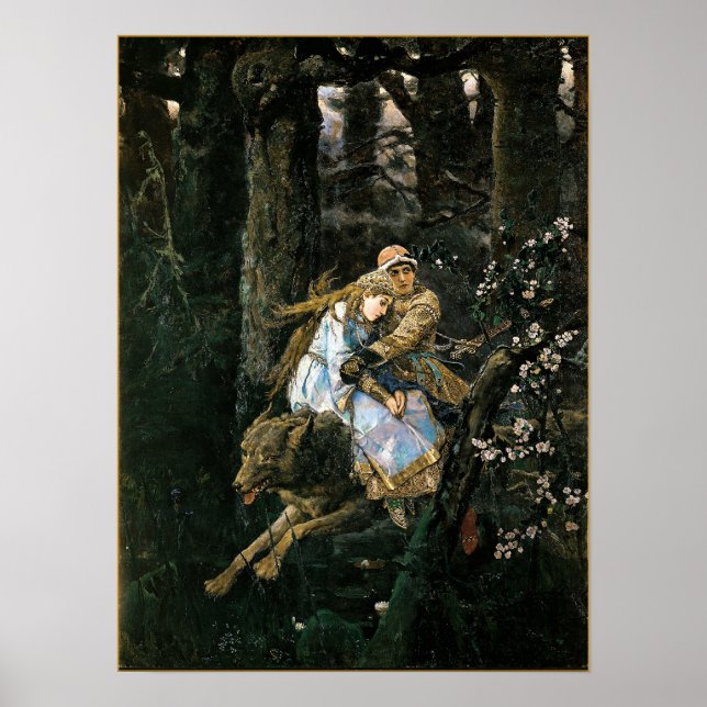 The Gray Wolf Fantasy Art Poster Print (Vorne)