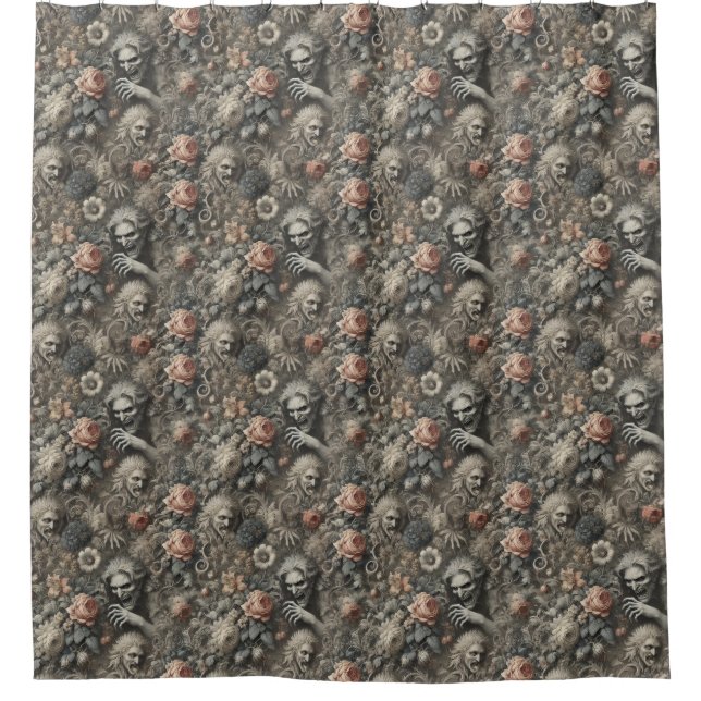 The Grays - Gothic Viktorianisch Design Duschvorhang (Vorderseite)