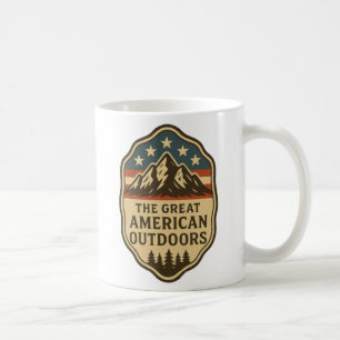 The Great American Outdoors Vintage Abzeichen Kaffeetasse