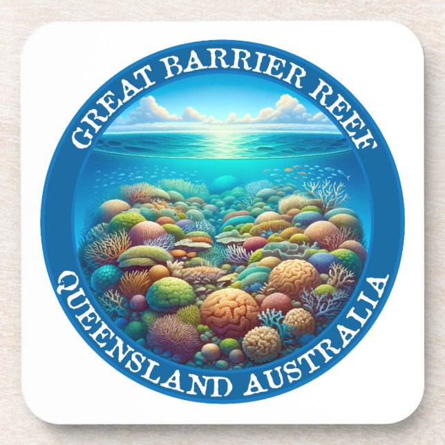 The Great Barrier Reef, Queensland, Australien Getränkeuntersetzer (Vorderseite)