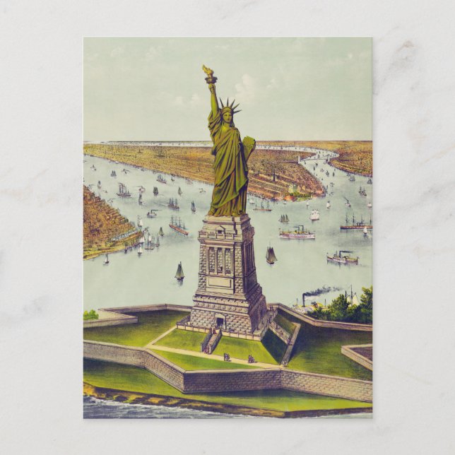 The Great Bartholdi Statue, Statue of Liberty Postkarte (Vorderseite)