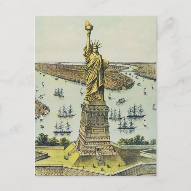 The Great Bartholdi Statue, Statue of Liberty Postkarte (Vorderseite)
