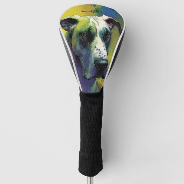 The Great Dane Hund - Zusammensetzung 009 Golf Headcover (Vorderseite)