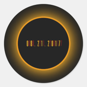The Great Eclipse 08.21.2017 Runder Aufkleber