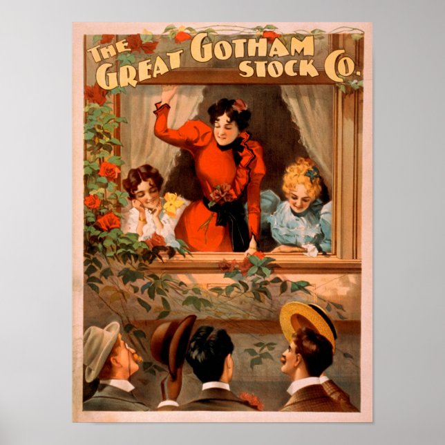 The Great Gotham Stock Co. Theater Poster (Vorne)