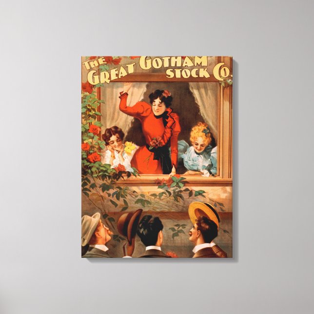 The Great Gotham Stock Co. Theater Poster Leinwanddruck (Vorderseite)