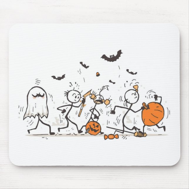 The Great Halloween Candy Fight – Playful Stick Mousepad (Vorne)